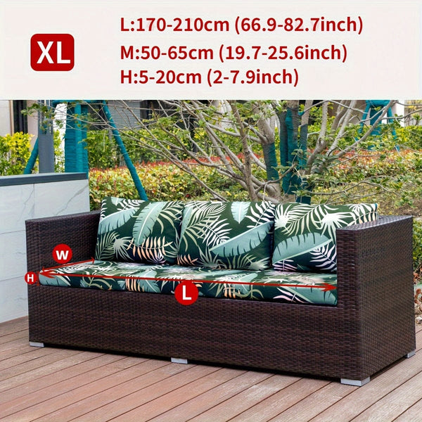 Planet Gates 4-seater Sofa / Green Forest 1pc Outdoor Printed Animal Leaves Floral Boho Style Coconut Printed Sofa Cover Couch Cover Furniture Protective Cover Home Decor Sofa Protector