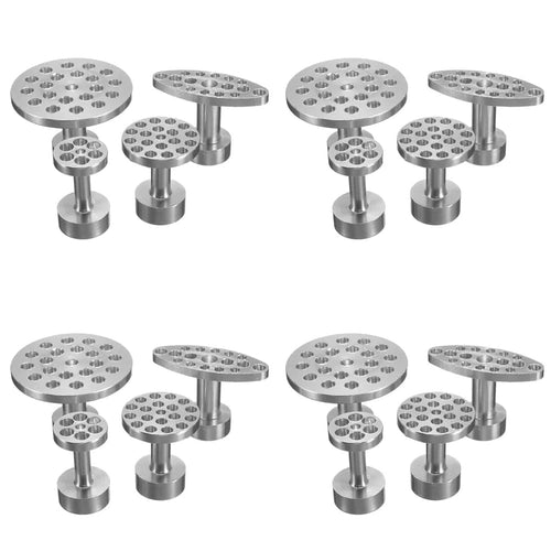 Planet Gates 4 Sets Car Body Paintless Dent Hail Buckle Aluminum Alloy Glue Puller Tabs Remover Automobile Repair Set Paint Dent Repair Tool