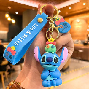 Planet Gates 4 Styles Lilo Stitch Keychain Stitch Action Figure  Keychains Pendent Ornament Dolls Collection Model Stitch Toys For Kids Gift