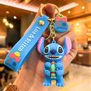 Planet Gates 4 Styles Lilo Stitch Keychain Stitch Action Figure  Keychains Pendent Ornament Dolls Collection Model Stitch Toys For Kids Gift
