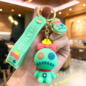Planet Gates 4 Styles Lilo Stitch Keychain Stitch Action Figure  Keychains Pendent Ornament Dolls Collection Model Stitch Toys For Kids Gift