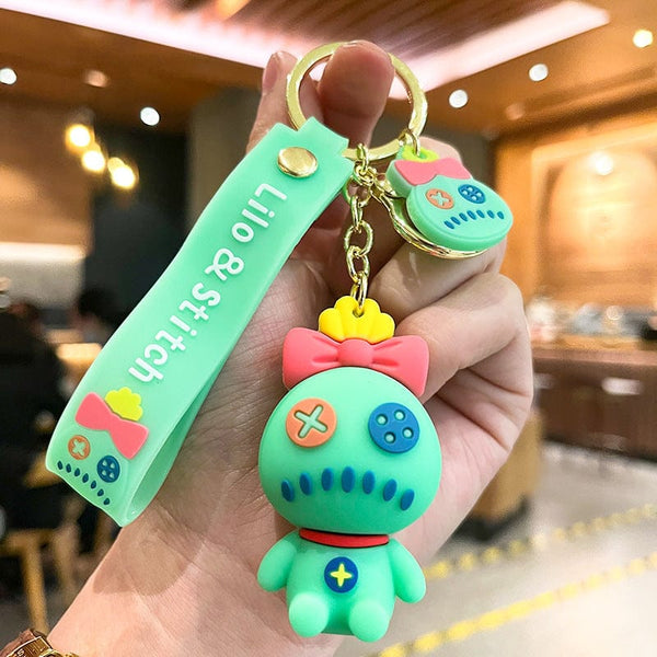 Planet Gates 4 Styles Lilo Stitch Keychain Stitch Action Figure  Keychains Pendent Ornament Dolls Collection Model Stitch Toys For Kids Gift