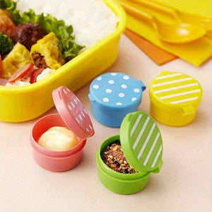 Planet Gates 4 Styles Mixed Set 4pcs, Mini Sauce Box, Mini Ketchup Bottles, Condiment Bottle, Plastic Portable Containers Bottle For Office Lunchbox Picnic Oil Soy Sauce Honey Salad Dressing, Spice Bottle, Kitchen Utensils, Kitchen Accessaries