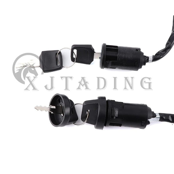 Planet Gates 4 Wires Universal 2 Ignition Keys Start Switch Door Lock Key for ATV Go Kart Quad Dirt Bike Scooter Motorcycle Accessories