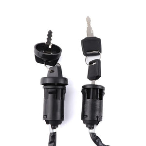 Planet Gates 4 Wires Universal 2 Ignition Keys Start Switch Door Lock Key for ATV Go Kart Quad Dirt Bike Scooter Motorcycle Accessories