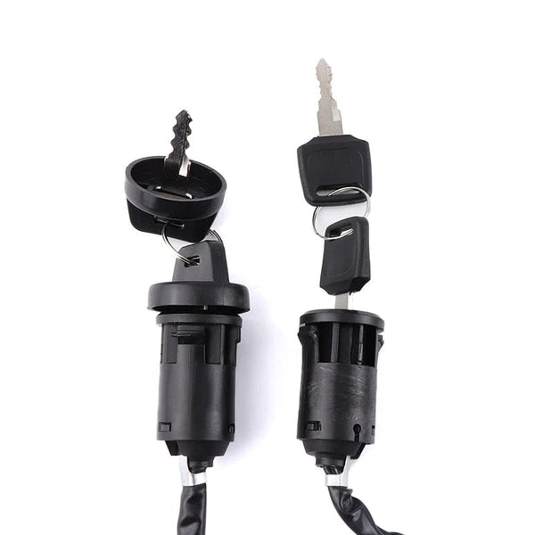 Planet Gates 4 Wires Universal 2 Ignition Keys Start Switch Door Lock Key for ATV Go Kart Quad Dirt Bike Scooter Motorcycle Accessories