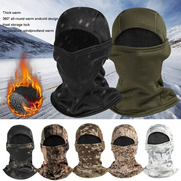 Planet Gates 4-With Fleece / one size Fleece Tactical Camouflage Balaclava Full Face Mask Winter Warm Windproof Cycling Hiking Skiing Scarf Hat Bandana Neck Gaiter