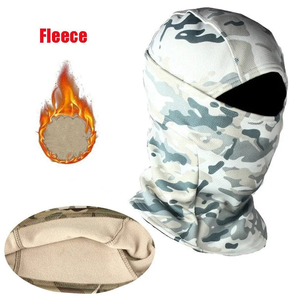 Planet Gates 4-With Fleece / one size Fleece Tactical Camouflage Balaclava Full Face Mask Winter Warm Windproof Cycling Hiking Skiing Scarf Hat Bandana Neck Gaiter