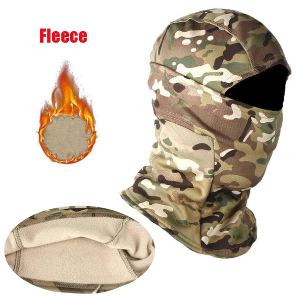 Planet Gates 4-With Fleece / one size Fleece Tactical Camouflage Balaclava Full Face Mask Winter Warm Windproof Cycling Hiking Skiing Scarf Hat Bandana Neck Gaiter