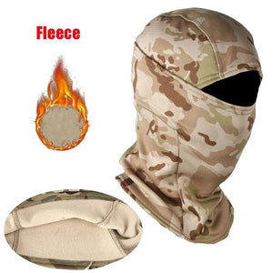 Planet Gates 4-With Fleece / one size Fleece Tactical Camouflage Balaclava Full Face Mask Winter Warm Windproof Cycling Hiking Skiing Scarf Hat Bandana Neck Gaiter
