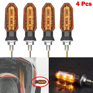 Planet Gates 4 x Amber Lens / CHINA Turn Signals For HONDA Motorcycle 8mm 12V For HONDA CBR500R CBR650F CB650F CBR600RR CB500X CRF250L MSX125 Motorcycle Turn Signal