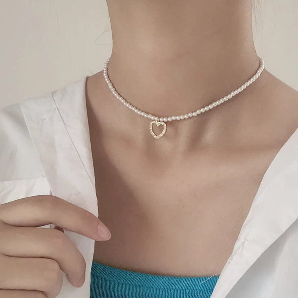 Planet Gates 4 YWZIXLN 2021 Trend Elegant Jewelry Wedding Big Pearl Necklace For Women Fashion White Imitation Pearl Choker Necklace N0179
