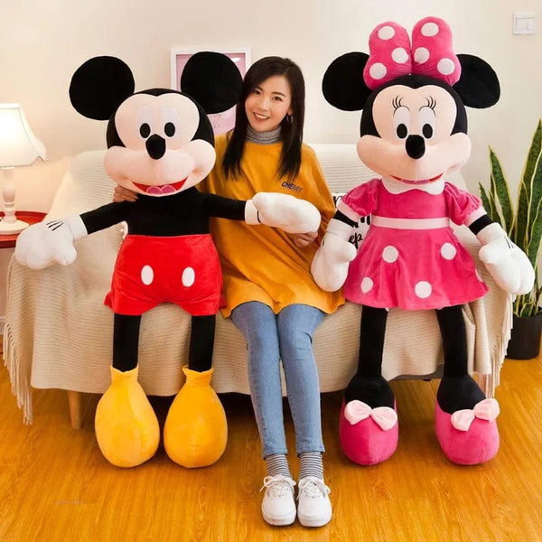 Planet Gates 40-100cm Stuffed Mickey&Minnie Mouse Plush Toy Soft Goofy Pluto Donald Duck Mickey Minnie Dolls Birthday Wedding Gifts for Kids