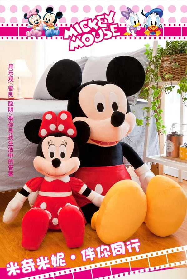 Planet Gates 40-100cm Stuffed Mickey&Minnie Mouse Plush Toy Soft Goofy Pluto Donald Duck Mickey Minnie Dolls Birthday Wedding Gifts for Kids