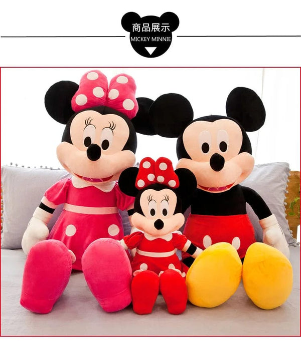 Planet Gates 40-100cm Stuffed Mickey&Minnie Mouse Plush Toy Soft Goofy Pluto Donald Duck Mickey Minnie Dolls Birthday Wedding Gifts for Kids