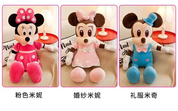 Planet Gates 40-100cm Stuffed Mickey&Minnie Mouse Plush Toy Soft Goofy Pluto Donald Duck Mickey Minnie Dolls Birthday Wedding Gifts for Kids