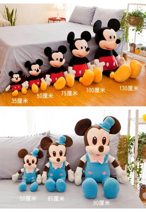 Planet Gates 40-100cm Stuffed Mickey&Minnie Mouse Plush Toy Soft Goofy Pluto Donald Duck Mickey Minnie Dolls Birthday Wedding Gifts for Kids