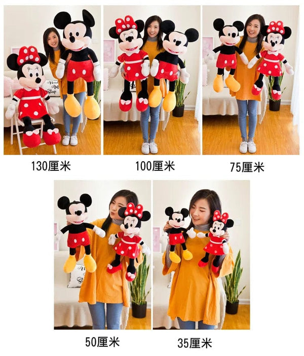 Planet Gates 40-100cm Stuffed Mickey&Minnie Mouse Plush Toy Soft Goofy Pluto Donald Duck Mickey Minnie Dolls Birthday Wedding Gifts for Kids