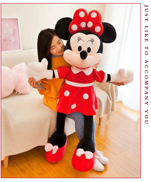 Planet Gates 40-100cm Stuffed Mickey&Minnie Mouse Plush Toy Soft Goofy Pluto Donald Duck Mickey Minnie Dolls Birthday Wedding Gifts for Kids