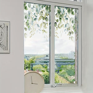 Planet Gates 40*110cm134UV 1pc Leaf Pattern Electrostatic Glass Window Film Privacy Window Sticker For Bathroom Bedroom Office Home Decor