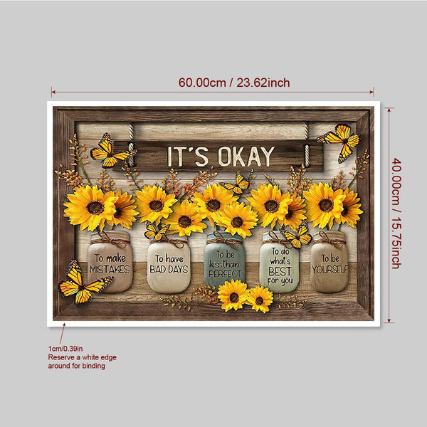 Planet Gates 40*60cm/15.7*23.6in 1pc Rustic Canvas Print Poster, Sunflower Canvas Wall Art, Artwork Wall Painting For Bathroom Bedroom Office Living Room Wall Decor, Home Decoration, No Frame