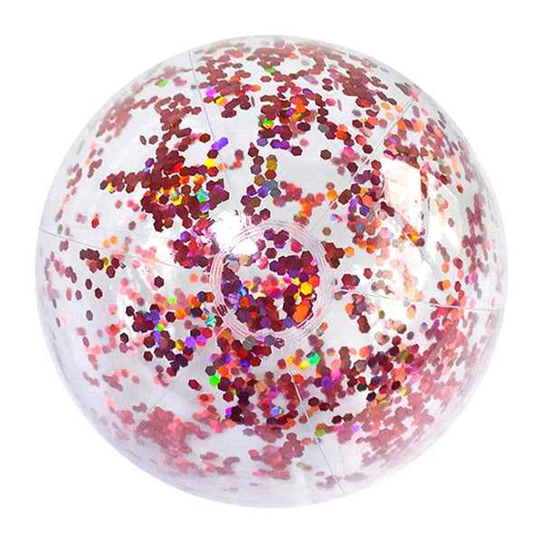 Planet Gates 40/60cm Inflatable Glitter Beach Ball Summer Water Ball Sequin Beach Balls for Summer Swimming Pool Party Toys for Kids Adult