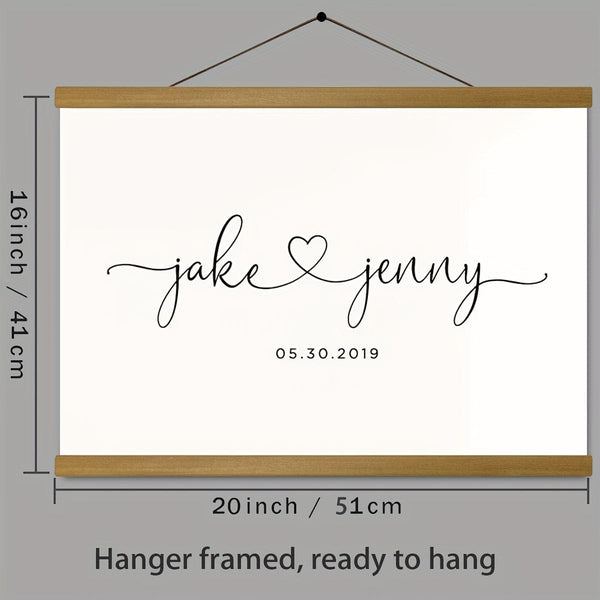 Planet Gates 40.64×50.8cm Hanger Framed 1pc Personalized Lovers Wall Art Canvas Poster For Home Decor, Custom Couples Poster, Canvas Prints For Living Room Bedroom Kitchen Office Cafe Decor, Perfect Gift And Decoration Christmas Gift Mother's Day gift