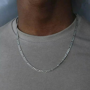 Planet Gates 40-75cm 925 Silver 4mm Figaro Chain Necklace For Women Men Long Necklace Hip Hop Jewelry Gift