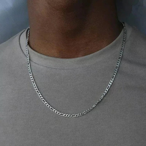 Planet Gates 40-75cm 925 Silver 4mm Figaro Chain Necklace For Women Men Long Necklace Hip Hop Jewelry Gift