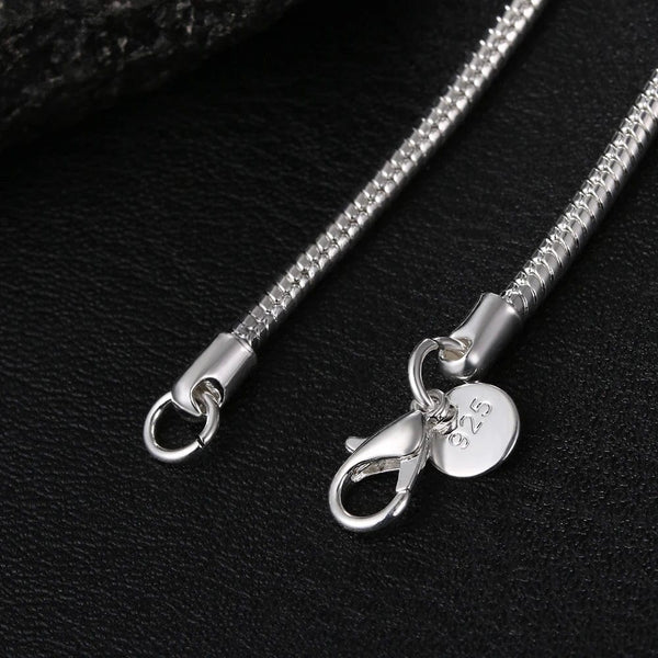Planet Gates 40-75cm 925 Sterling Silver 1MM/2MM/3MM solid Snake Chain Necklace For Men Women Fashion Jewelry for pendant free shipping