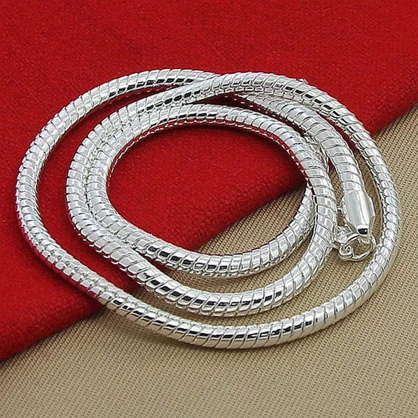 Planet Gates 40-75cm 925 Sterling Silver 1MM/2MM/3MM solid Snake Chain Necklace For Men Women Fashion Jewelry for pendant free shipping