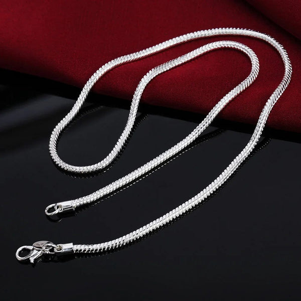 Planet Gates 40-75cm 925 Sterling Silver 1MM/2MM/3MM solid Snake Chain Necklace For Men Women Fashion Jewelry for pendant free shipping