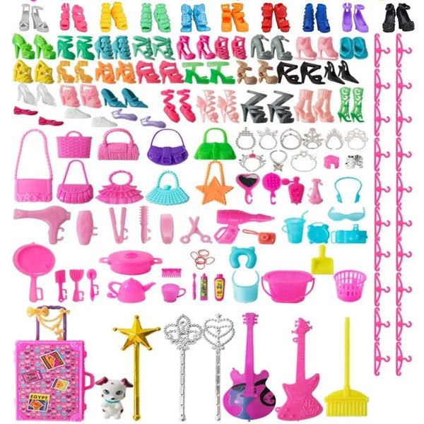 Planet Gates 40 pcs 40Pcs/Set Barbies Doll Clothes Swimsuits Bikini Accessories for Barbie Doll Shoes Boots Skateboard For Barbie Doll Accessories