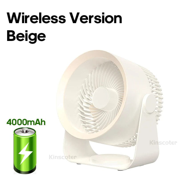 Planet Gates 4000mAh Beige KINSCOTER Multifunctional Electric Fan Circulator Wireless Portable Home Quiet Ventilator Desktop Wall Ceiling Fan Air Cooler