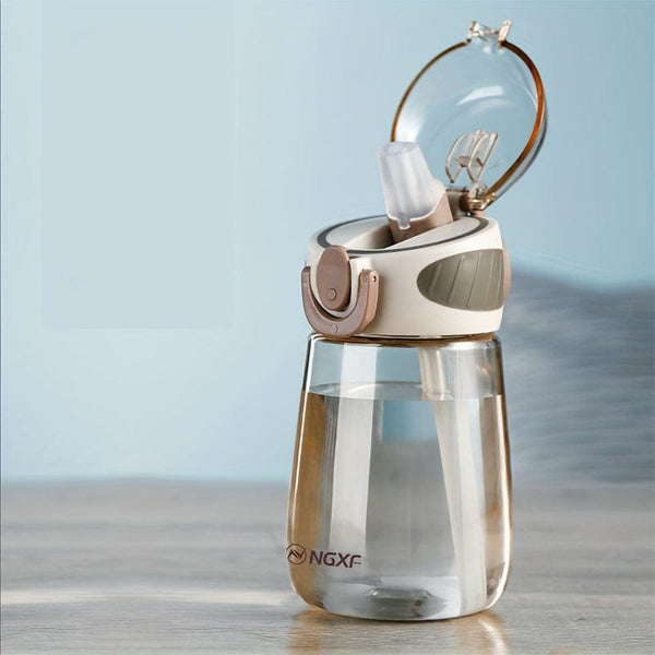 Planet Gates 400ml Cup Coffee 1pc, Sports Water Bottle, 400ml/600ml Plastic Water Cups, Portable Travel Water Bottles, For Camping, Hiking, Fitness, Outdoor Drinkware, Birthday Gifts, 15.01cm X 7.77cm