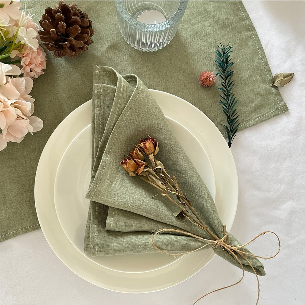 Planet Gates 40cm*40cm / Green 6pcs Plain Napkin Cloth, Absorbent Skin-Friendly Polyester Napkins, Home Kitchen Dining Table Decor, Hotel Mouth Cloth, Wipe Cup Cloth, Wine Absorbent, Restaurant Towel