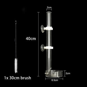 Planet Gates 40cm Acrylic Aquarium Feeder Tube Dish Transparent Fish Tank Shrimp Snail Shrimp Food Feeding Bowl Aquarium Feeding Accessories