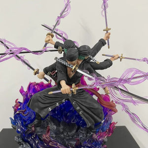 Planet Gates 40cm Anime One Piece Zoro Figure Wano Onigashima 9 Swords Style Action Figurine PVC Statue Model Collectible Decoration Toy Gift