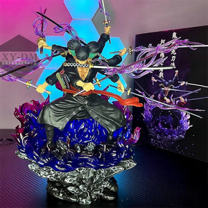 Planet Gates 40cm Anime One Piece Zoro Figure Wano Onigashima 9 Swords Style Action Figurine PVC Statue Model Collectible Decoration Toy Gift