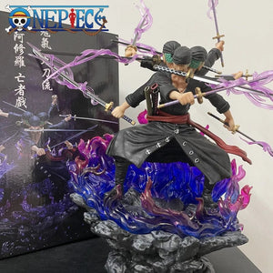 Planet Gates 40cm Anime One Piece Zoro Figure Wano Onigashima 9 Swords Style Action Figurine PVC Statue Model Collectible Decoration Toy Gift
