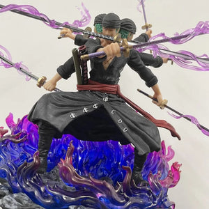 Planet Gates 40cm Anime One Piece Zoro Figure Wano Onigashima 9 Swords Style Action Figurine PVC Statue Model Collectible Decoration Toy Gift