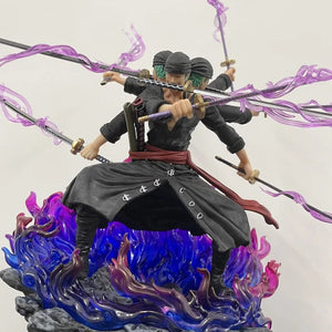 Planet Gates 40cm Anime One Piece Zoro Figure Wano Onigashima 9 Swords Style Action Figurine PVC Statue Model Collectible Decoration Toy Gift