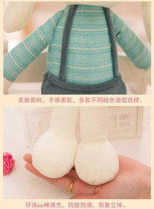 Planet Gates 40cm Candy Color Long-eared Rabbit Plush Toy Dressed Small White Rabbit Can Be Hung On The Wall To Sleep To Soothe Birthday Gift