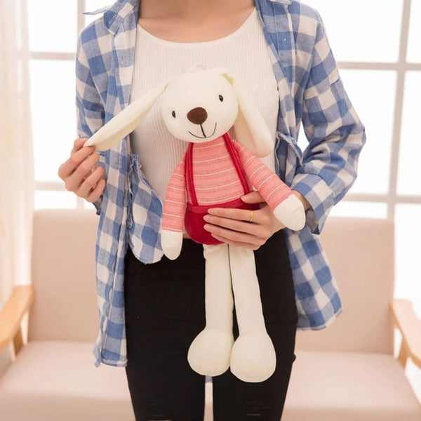 Planet Gates 40cm Candy Color Long-eared Rabbit Plush Toy Dressed Small White Rabbit Can Be Hung On The Wall To Sleep To Soothe Birthday Gift