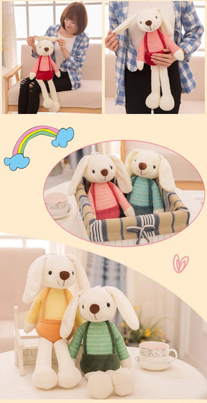 Planet Gates 40cm Candy Color Long-eared Rabbit Plush Toy Dressed Small White Rabbit Can Be Hung On The Wall To Sleep To Soothe Birthday Gift