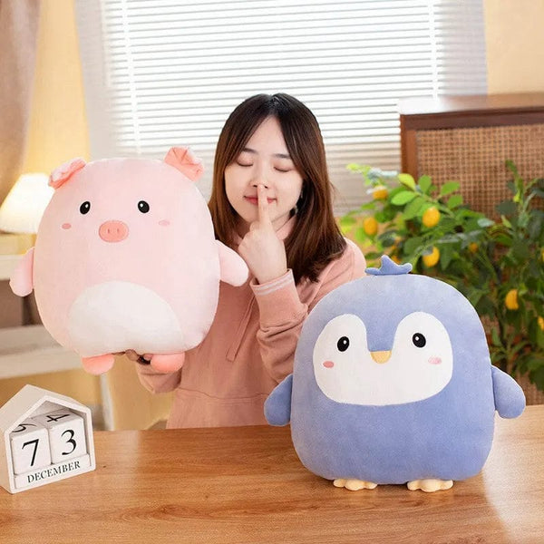 Planet Gates 40cm Cuddly Squishy Penguin Pig Rabbit Panda Crab Kawaii Zoo Animal Plush Pillow Soft Plushie Peluche Doll Kids Birthday Gift