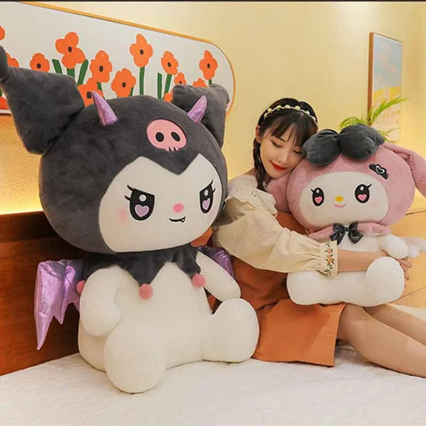 Planet Gates 40CM Cute Sanrio Plushie Doll Cartoon Kuromi Stuffed Plush Doll Melody Plush Toys Pillow Room Decoration Children Birthday Gifts