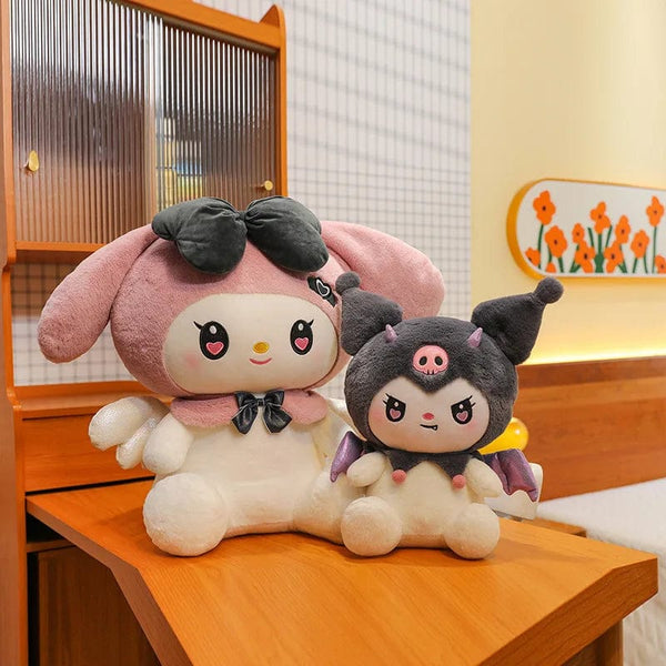 Planet Gates 40CM Cute Sanrio Plushie Doll Cartoon Kuromi Stuffed Plush Doll Melody Plush Toys Pillow Room Decoration Children Birthday Gifts