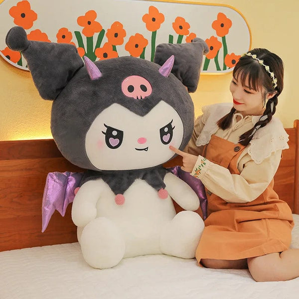 Planet Gates 40CM Cute Sanrio Plushie Doll Cartoon Kuromi Stuffed Plush Doll Melody Plush Toys Pillow Room Decoration Children Birthday Gifts