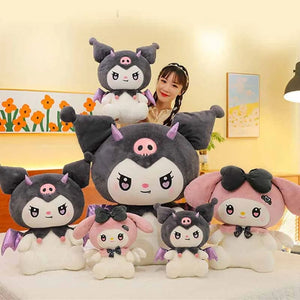 Planet Gates 40CM Cute Sanrio Plushie Doll Cartoon Kuromi Stuffed Plush Doll Melody Plush Toys Pillow Room Decoration Children Birthday Gifts